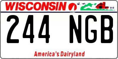 WI license plate 244NGB