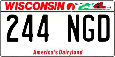 WI license plate 244NGD