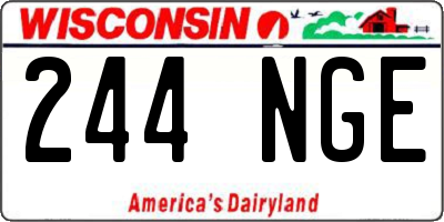 WI license plate 244NGE