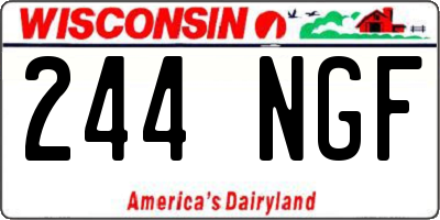 WI license plate 244NGF
