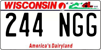 WI license plate 244NGG