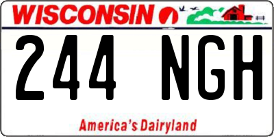 WI license plate 244NGH