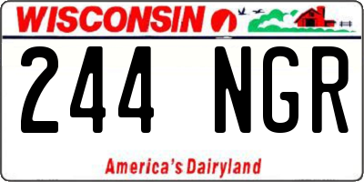 WI license plate 244NGR