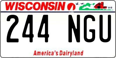 WI license plate 244NGU