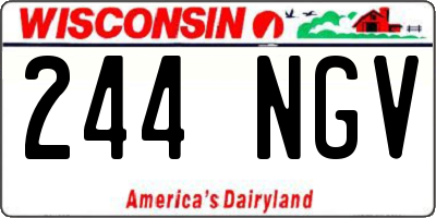 WI license plate 244NGV