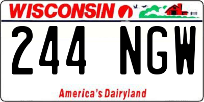 WI license plate 244NGW
