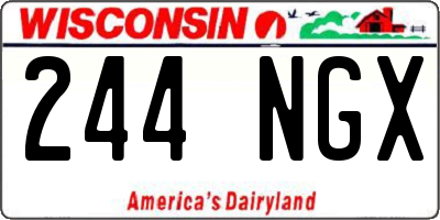 WI license plate 244NGX