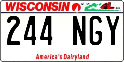 WI license plate 244NGY