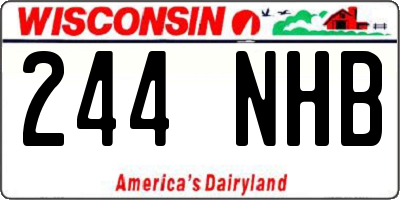 WI license plate 244NHB