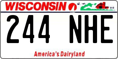 WI license plate 244NHE