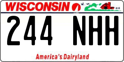 WI license plate 244NHH