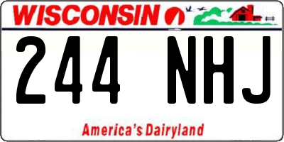 WI license plate 244NHJ