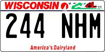 WI license plate 244NHM