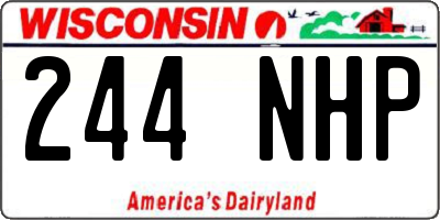WI license plate 244NHP