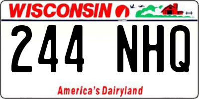 WI license plate 244NHQ