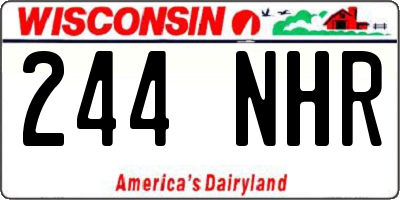 WI license plate 244NHR