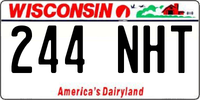 WI license plate 244NHT