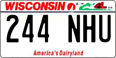 WI license plate 244NHU