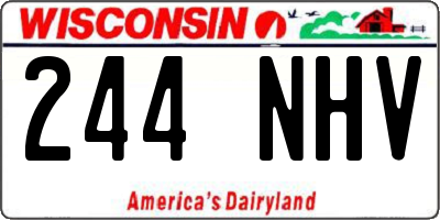 WI license plate 244NHV