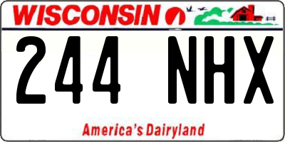 WI license plate 244NHX