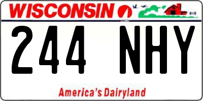 WI license plate 244NHY