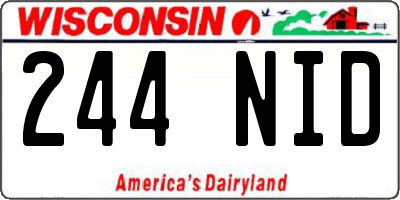 WI license plate 244NID