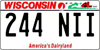 WI license plate 244NII