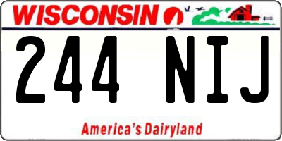 WI license plate 244NIJ
