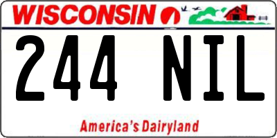 WI license plate 244NIL
