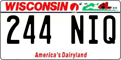 WI license plate 244NIQ