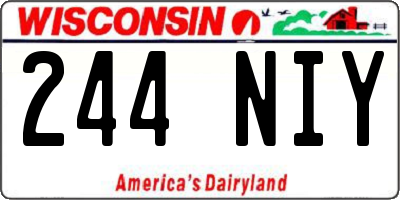 WI license plate 244NIY