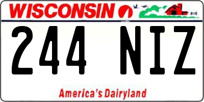 WI license plate 244NIZ
