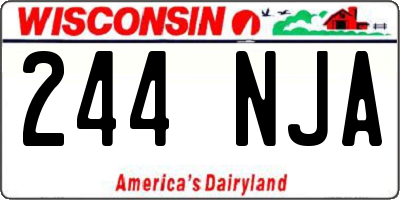 WI license plate 244NJA