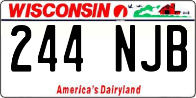 WI license plate 244NJB