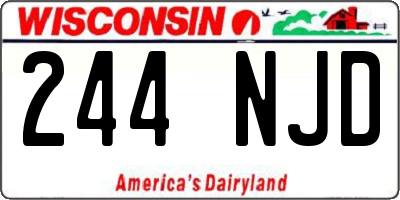 WI license plate 244NJD