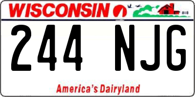 WI license plate 244NJG