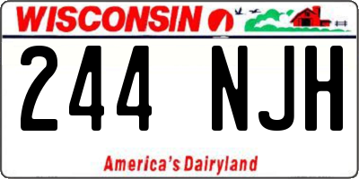 WI license plate 244NJH