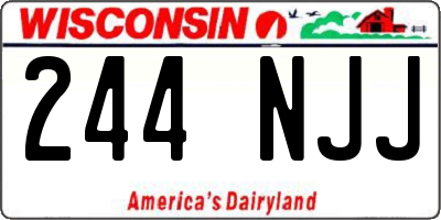 WI license plate 244NJJ