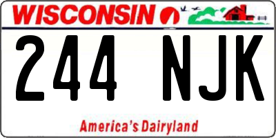 WI license plate 244NJK