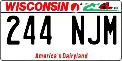 WI license plate 244NJM