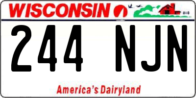WI license plate 244NJN