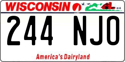 WI license plate 244NJO