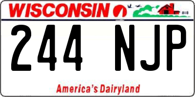 WI license plate 244NJP