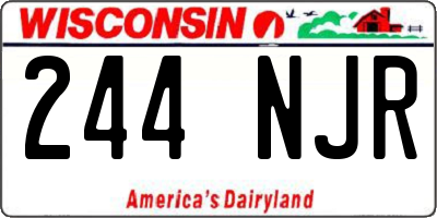 WI license plate 244NJR