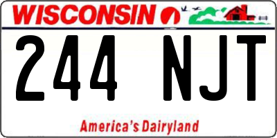WI license plate 244NJT