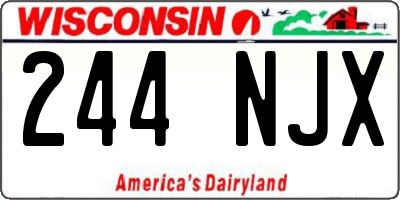 WI license plate 244NJX