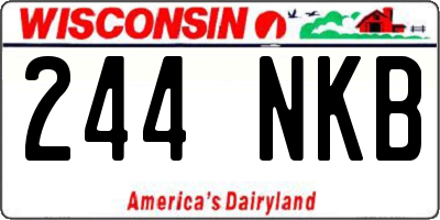 WI license plate 244NKB