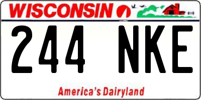 WI license plate 244NKE