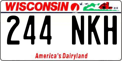WI license plate 244NKH