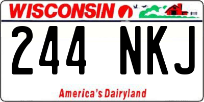 WI license plate 244NKJ